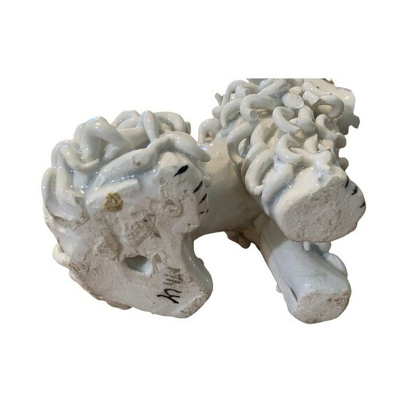 Italian Spaghetti Vintage Mid Century Ceramic Porcelain Poodle Dog Italy 5” - Picture 6 of 6